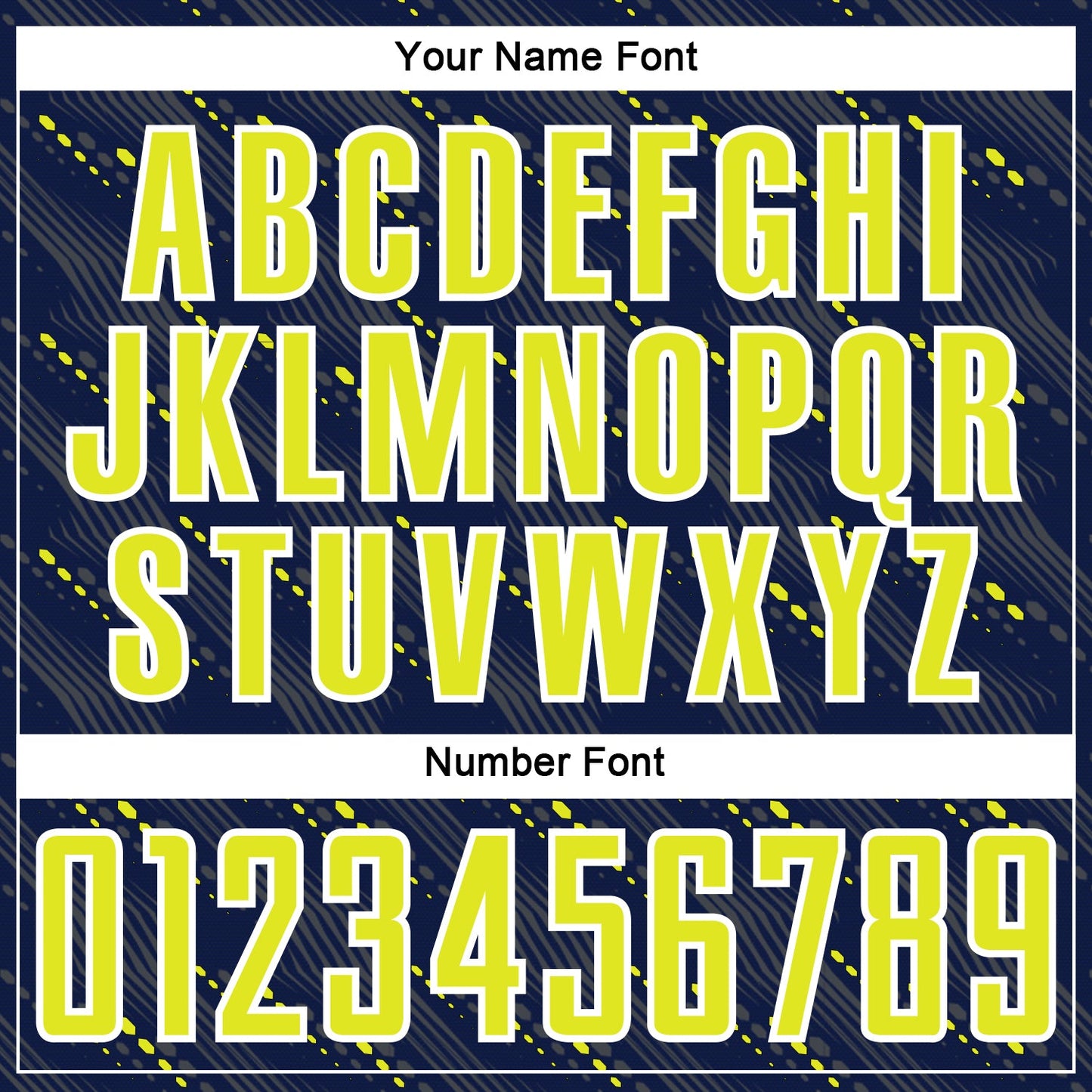 Custom Navy Neon Yellow-White Slant Lines Sports Sublimation Soccer Uniform Jersey Limited