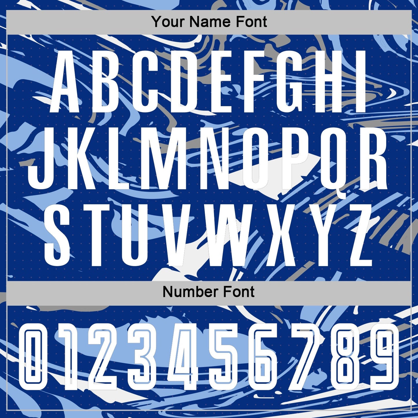 Custom Figure White Royal-Light Blue Fluid Art Splash Sublimation Soccer Uniform Jersey Limited