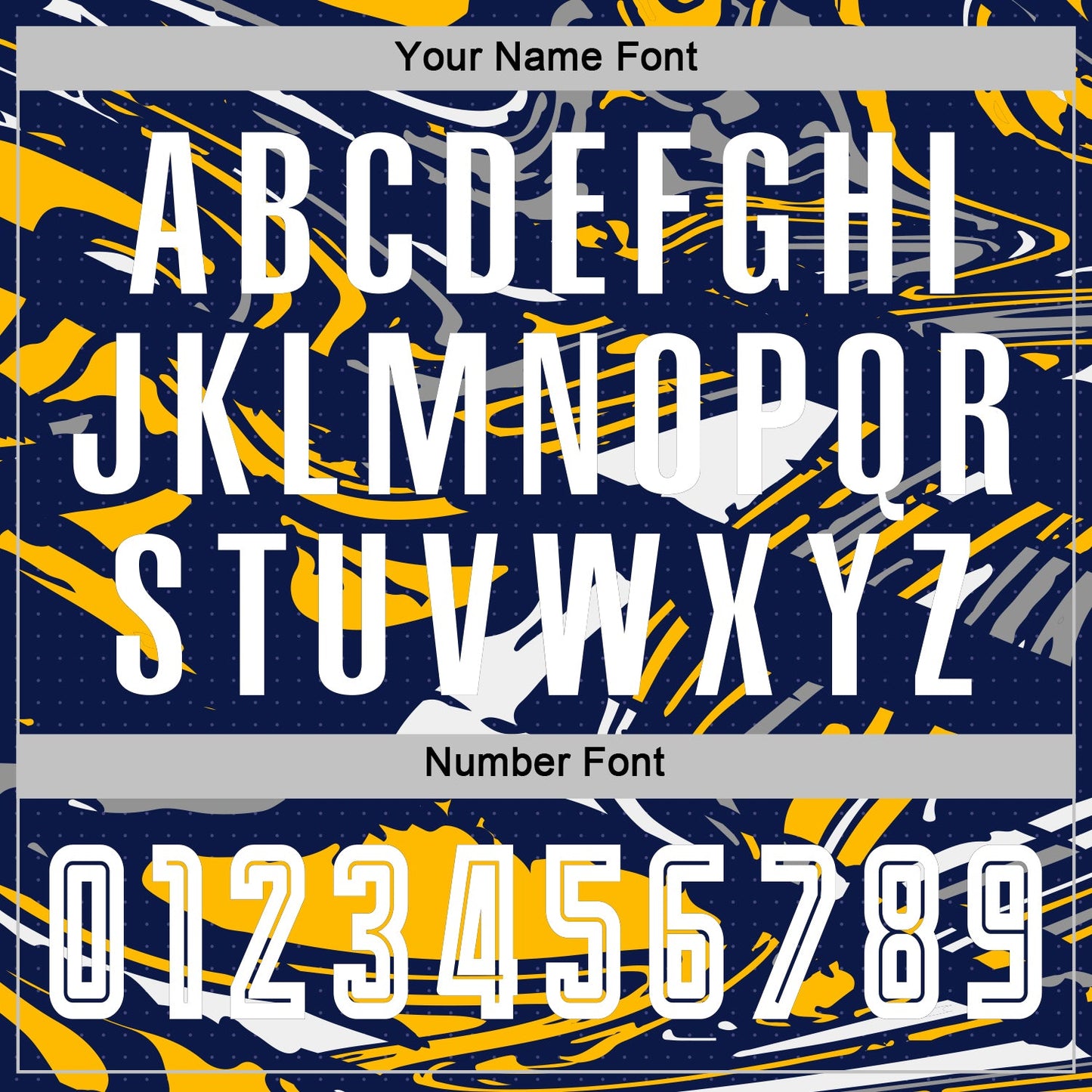 Custom Figure White Navy-Gold Fluid Art Splash Sublimation Soccer Uniform Jersey Limited