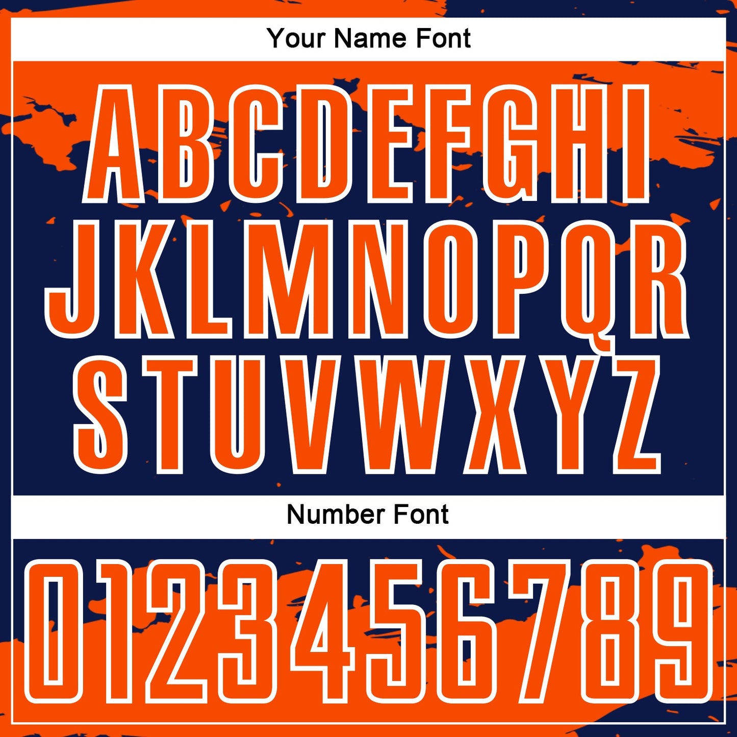 Custom Navy Orange-White Abstract Fragment Art Sublimation Soccer Uniform Jersey Limited