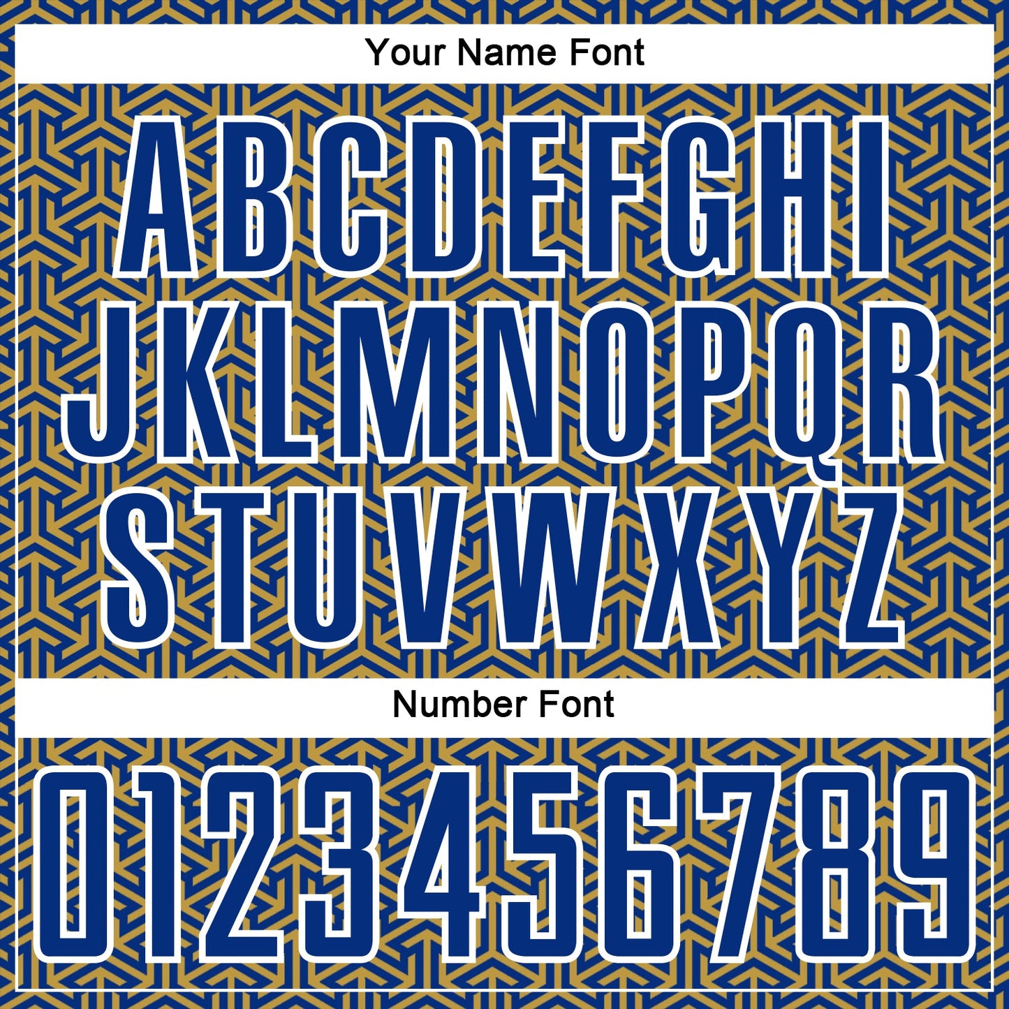 Custom Royal Old Gold-White Geometric Arrow Sublimation Soccer Uniform Jersey Limited