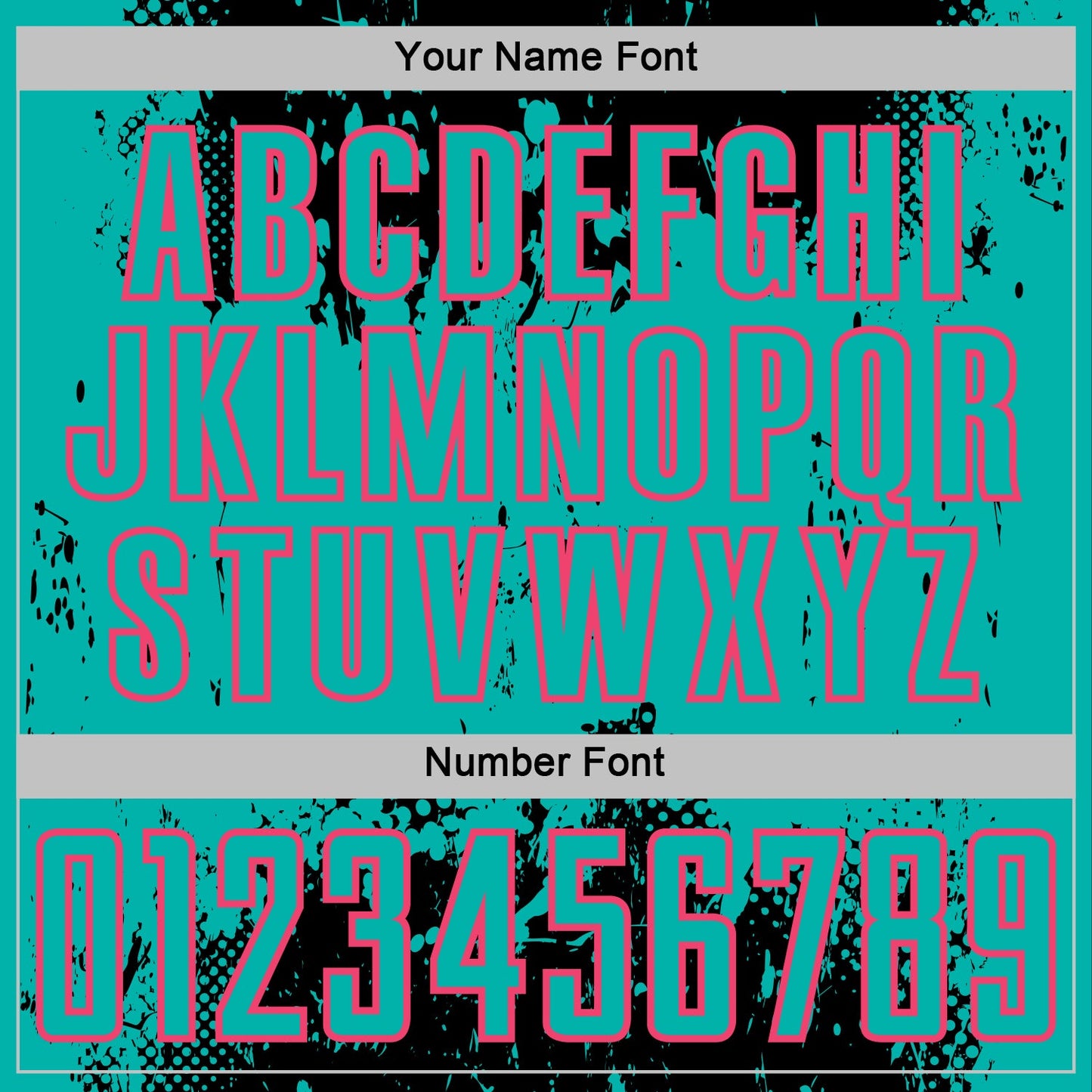 Custom Black Aqua-Neon Pink Abstract Splatter Grunge Art Sports Sublimation Soccer Uniform Jersey Limited