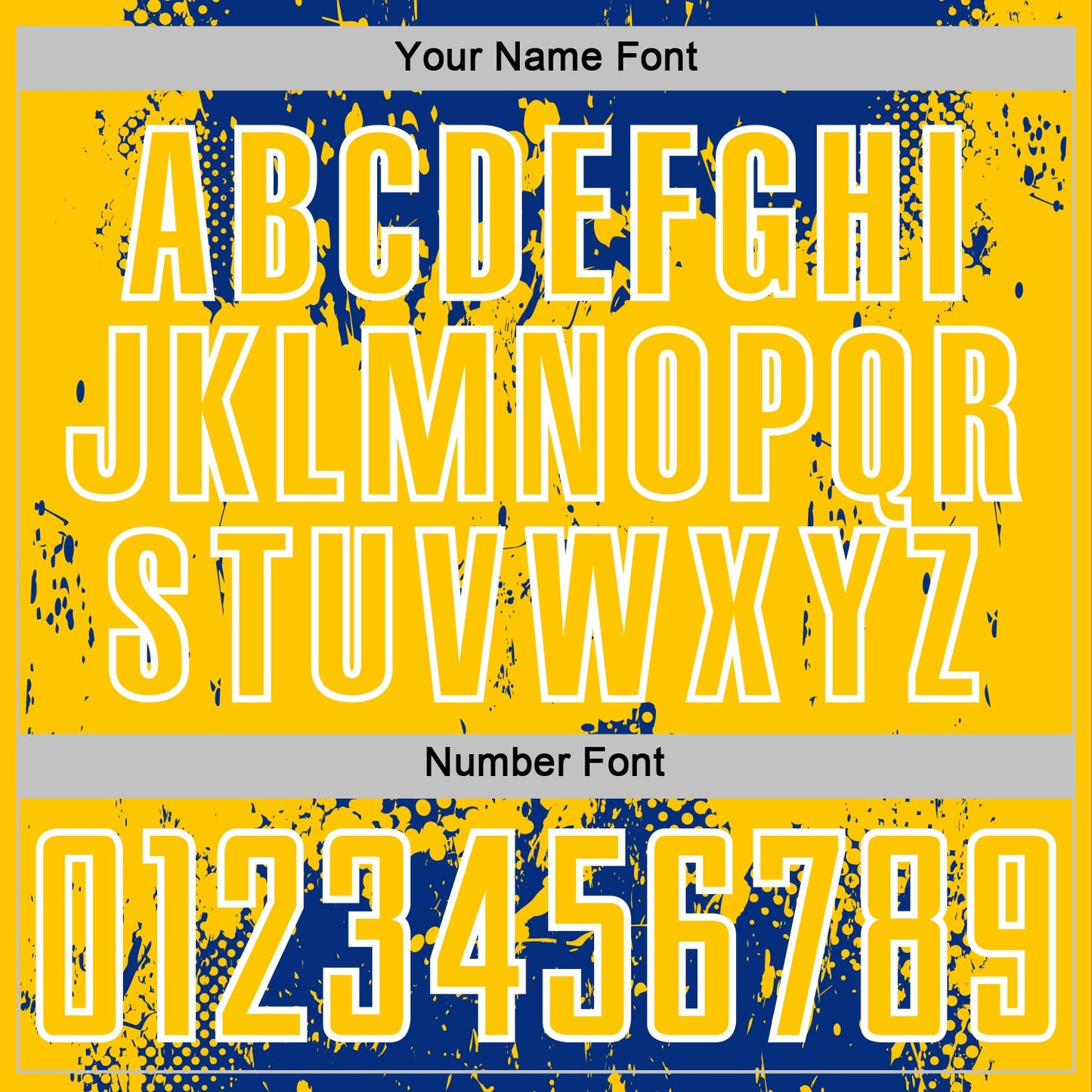 Custom Royal Yellow-White Abstract Splatter Grunge Art Sports Sublimation Soccer Uniform Jersey Limited