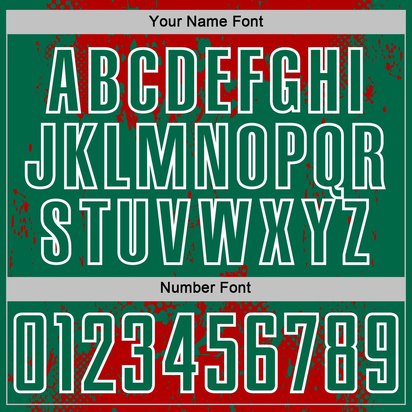 Custom Red Kelly Green-White Abstract Splatter Grunge Art Sports Sublimation Soccer Uniform Jersey Limited