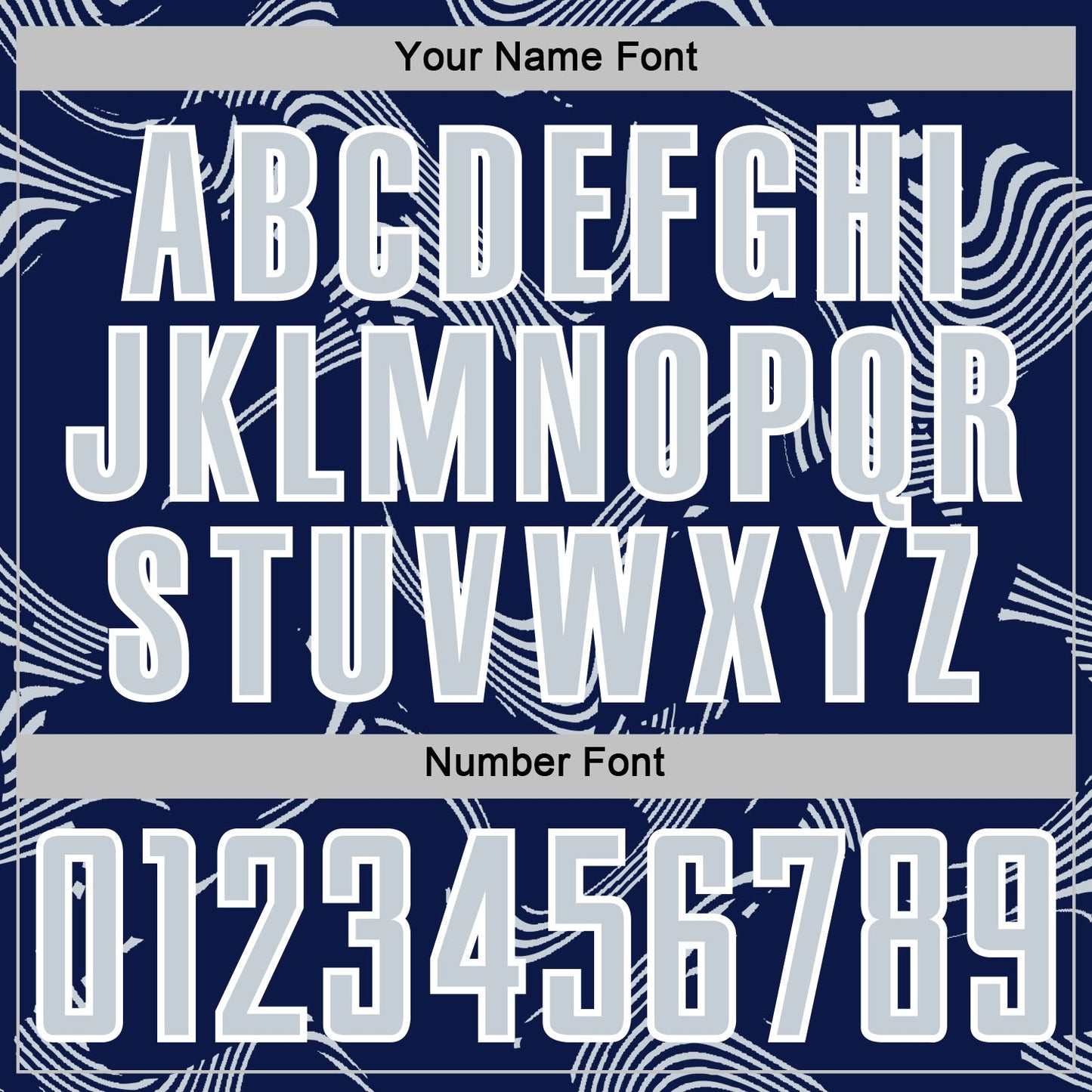 Custom Navy Silver-White Curve Lines Sports Sublimation Soccer Uniform Jersey Limited