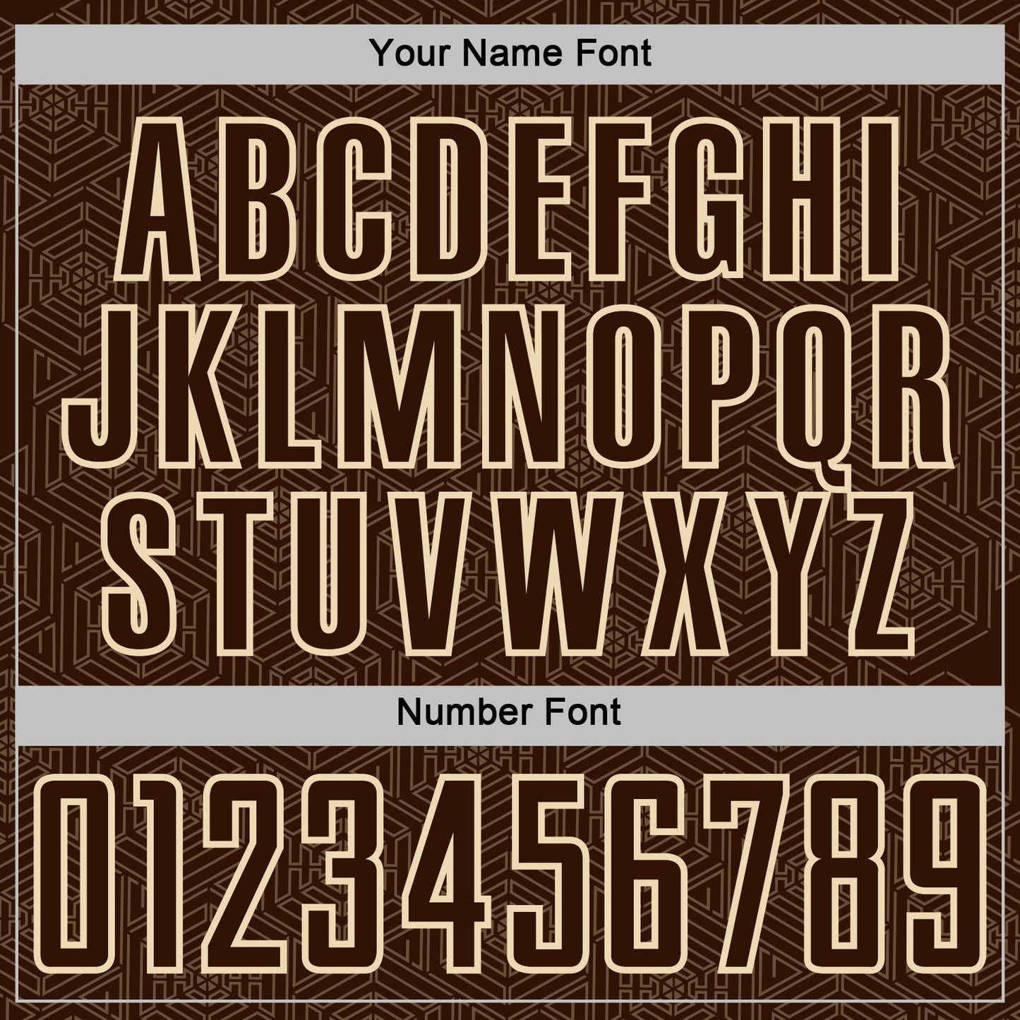 Custom Brown Cream Geometric Shape Sports Sublimation Soccer Uniform Jersey Limited