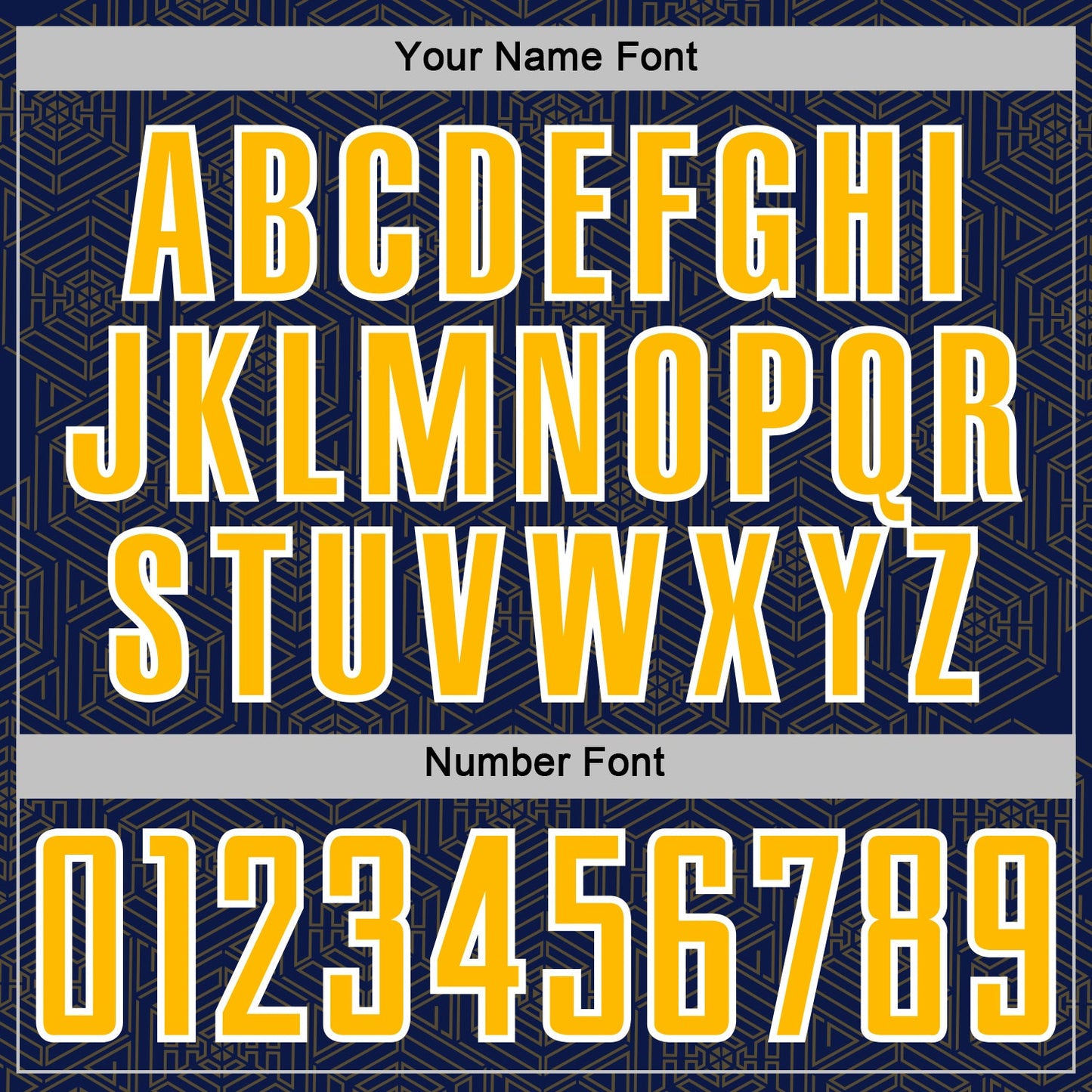 Custom Navy Gold-White Geometric Shape Sports Sublimation Soccer Uniform Jersey Limited