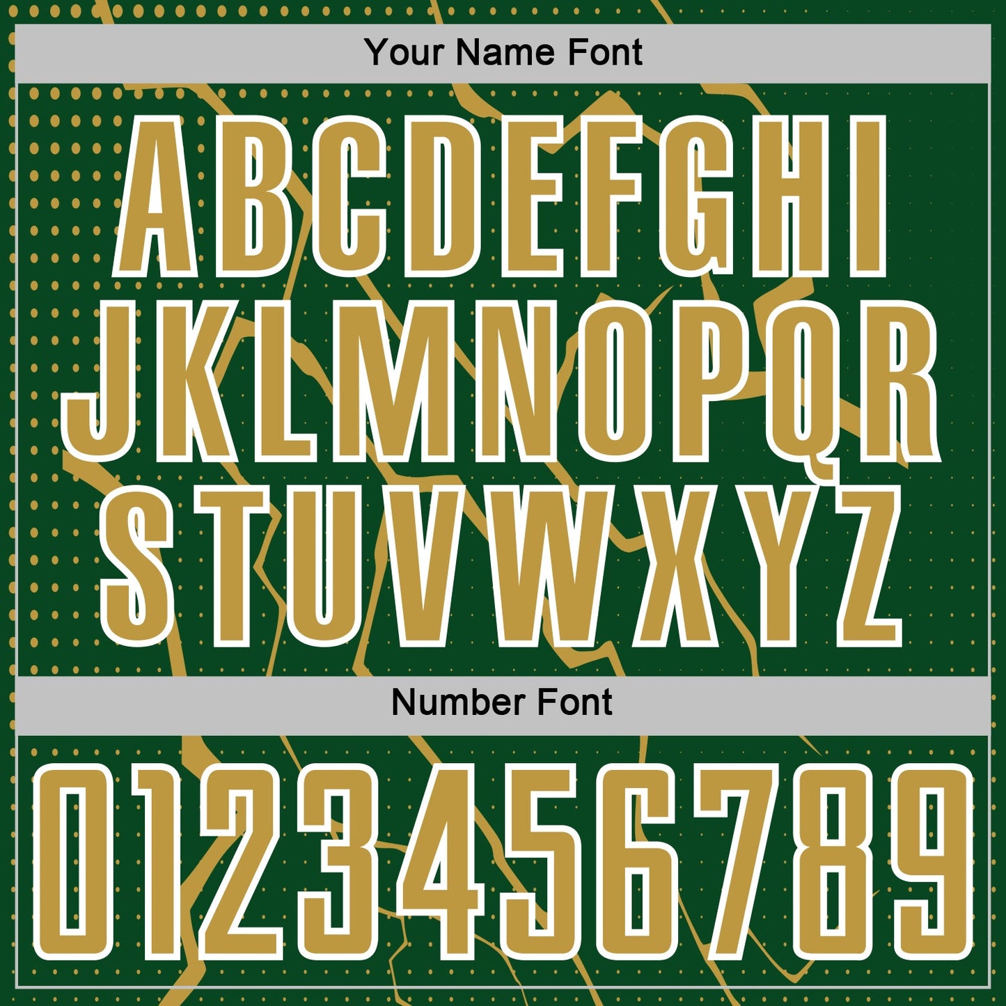 Custom Green Old Gold-White Lightning Sports Sublimation Soccer Uniform Jersey Limited