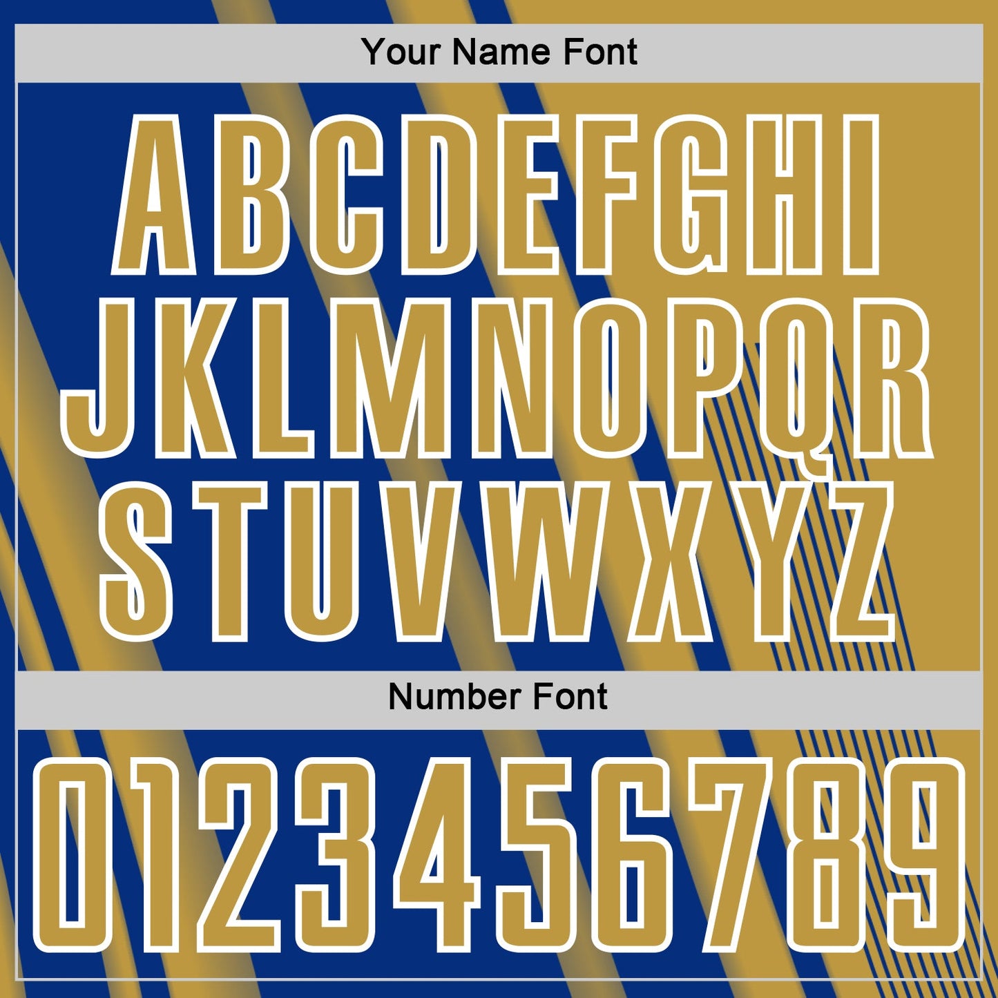 Custom Old Gold Royal-White Lines Sports Sublimation Soccer Uniform Jersey Limited