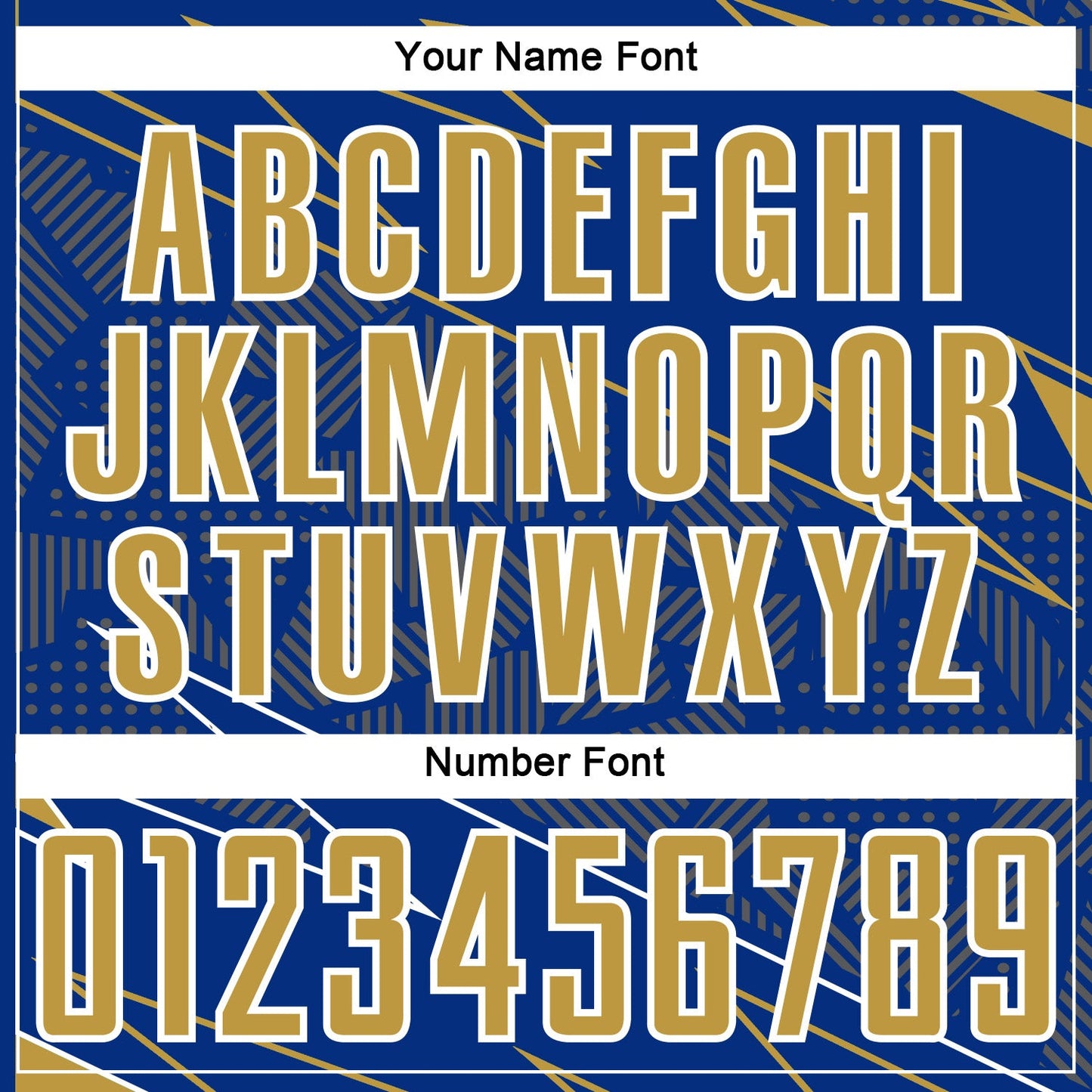 Custom Royal Old Gold-White Lines Sports Sublimation Soccer Uniform Jersey Limited