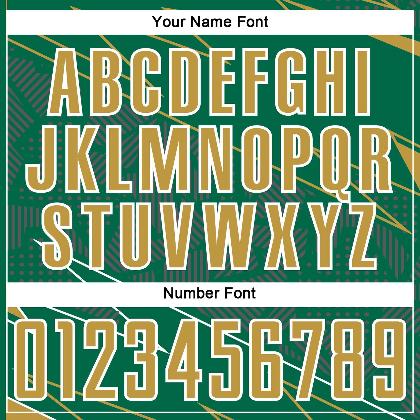 Custom Kelly Green Old Gold-White Lines Sports Sublimation Soccer Uniform Jersey Limited