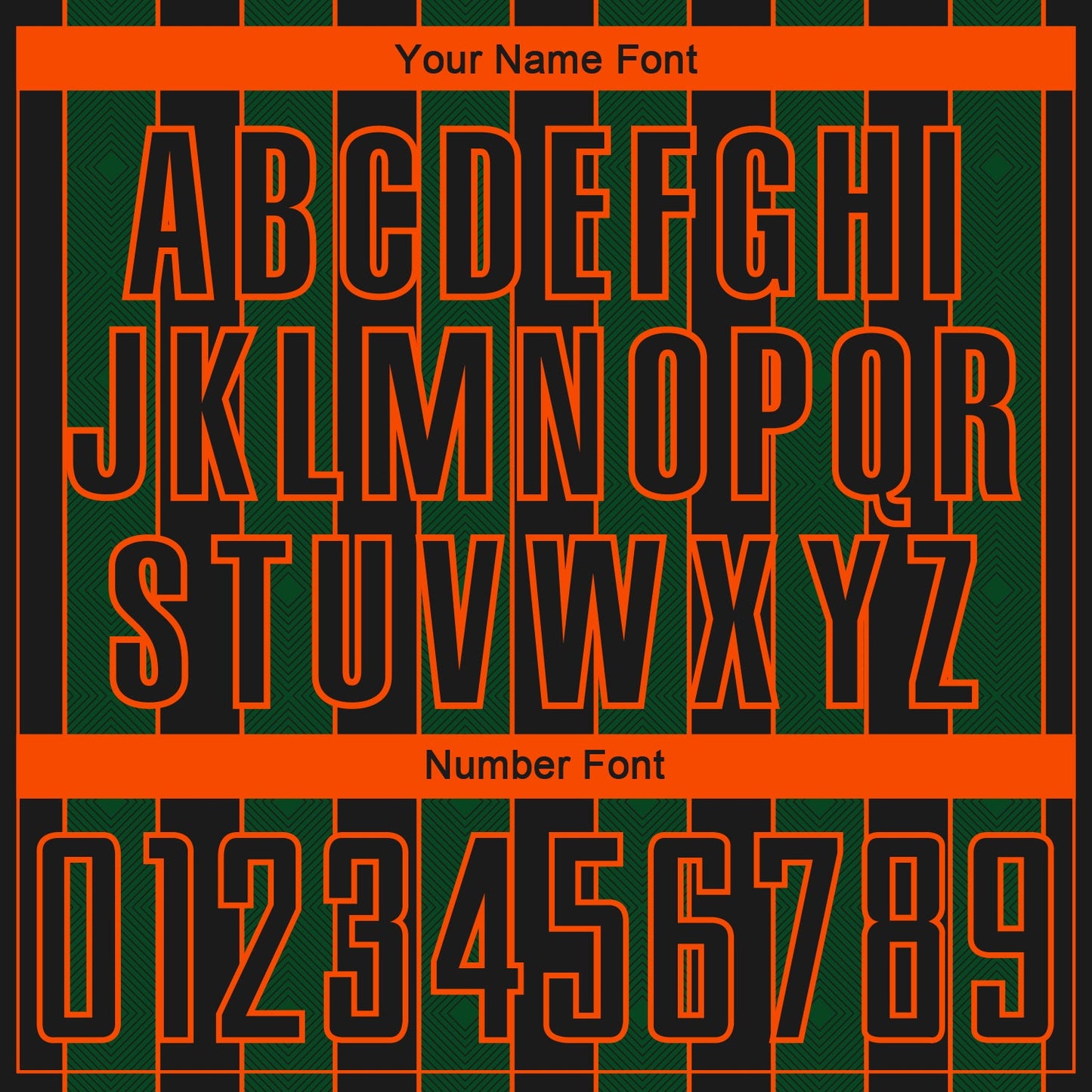 Custom Black Green-Orange Pinstripe Line Sports Sublimation Soccer Uniform Jersey Limited