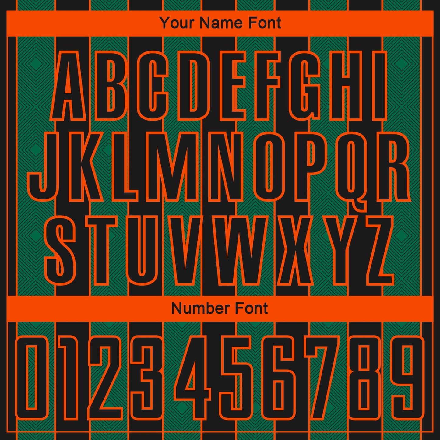 Custom Black Kelly Green-Orange Pinstripe Line Sports Sublimation Soccer Uniform Jersey Limited