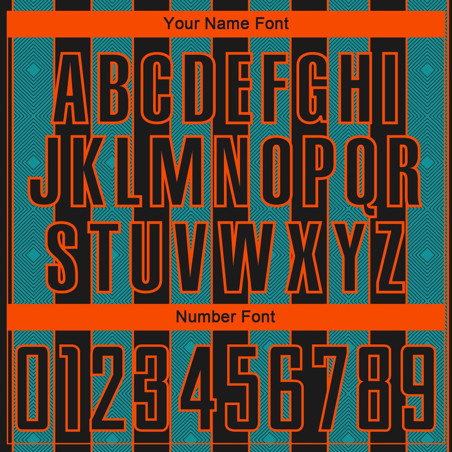 Custom Black Teal-Orange Pinstripe Line Sports Sublimation Soccer Uniform Jersey Limited