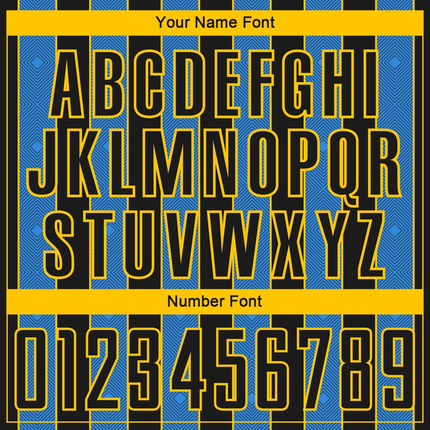 Custom Black Powder Blue-Yellow Pinstripe Line Sports Sublimation Soccer Uniform Jersey Limited