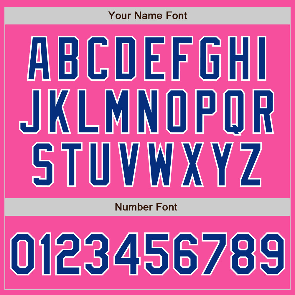 Custom Pink Royal-White Two-Button Unisex Softball Jersey Limited