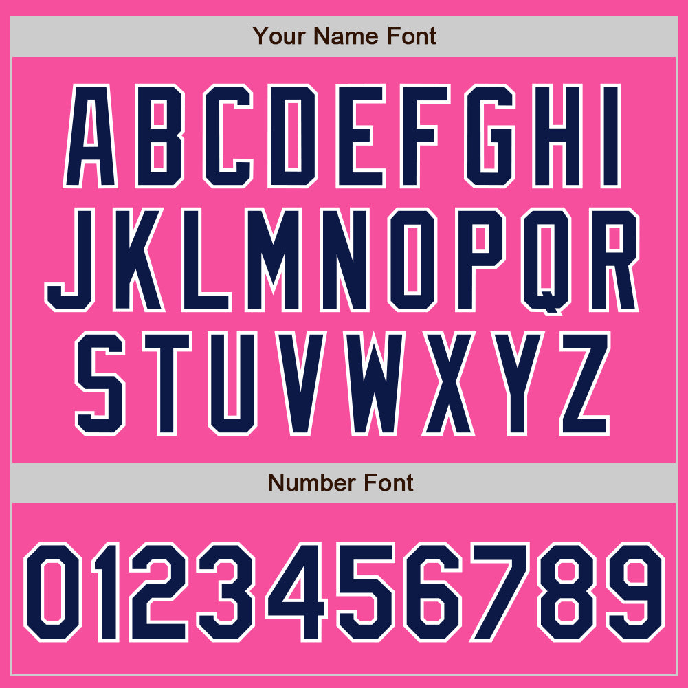 Custom Pink Navy-White Two-Button Unisex Softball Jersey Limited