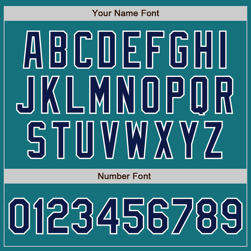 Custom Teal Navy-White Two-Button Unisex Softball Jersey Limited