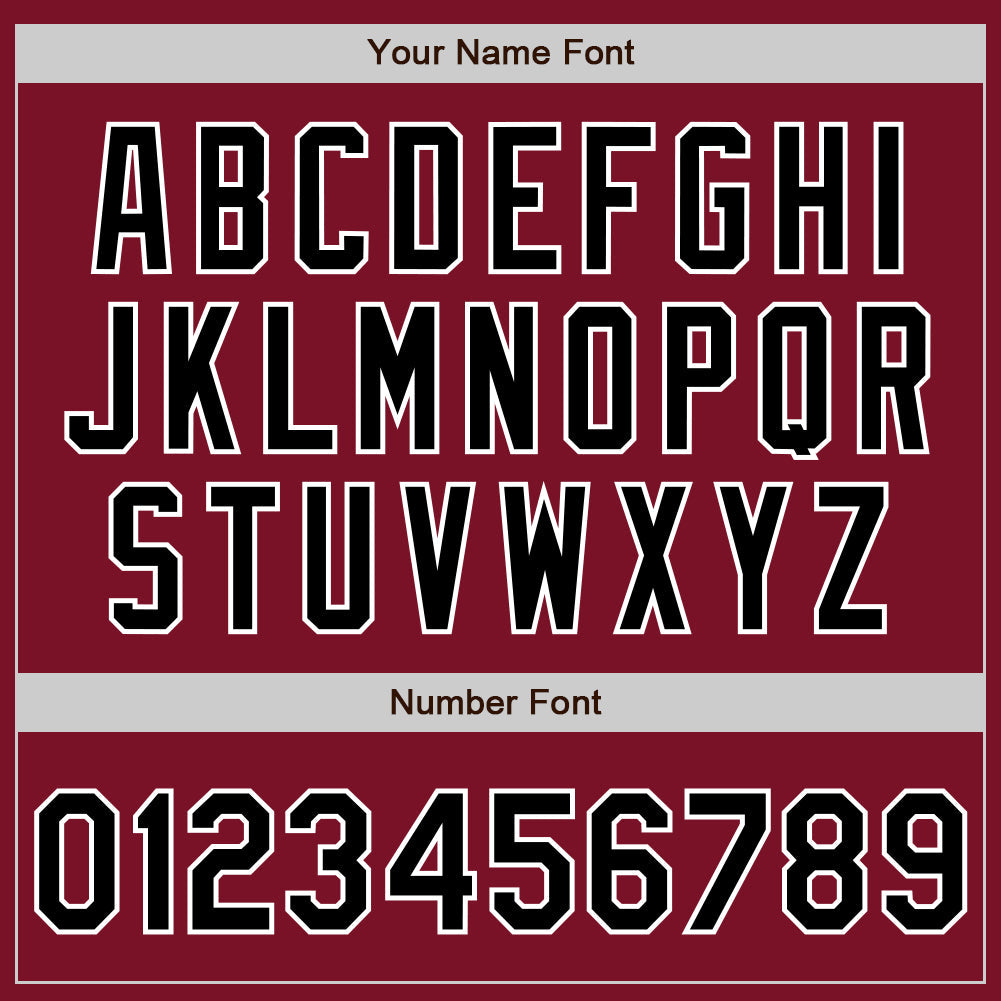 Custom Crimson Black-White Two-Button Unisex Softball Jersey Limited