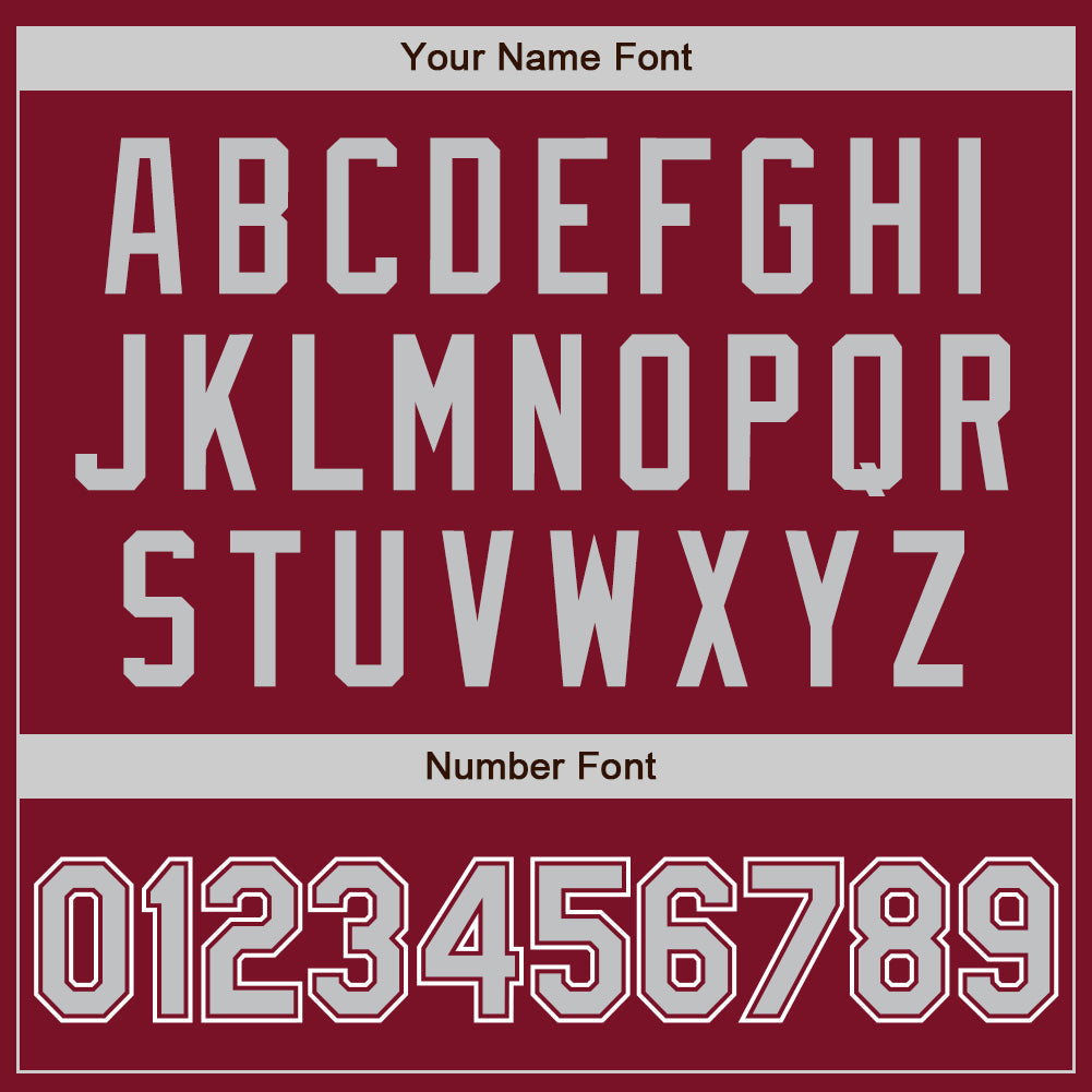 Custom Crimson Gray-White Two-Button Unisex Softball Jersey Limited