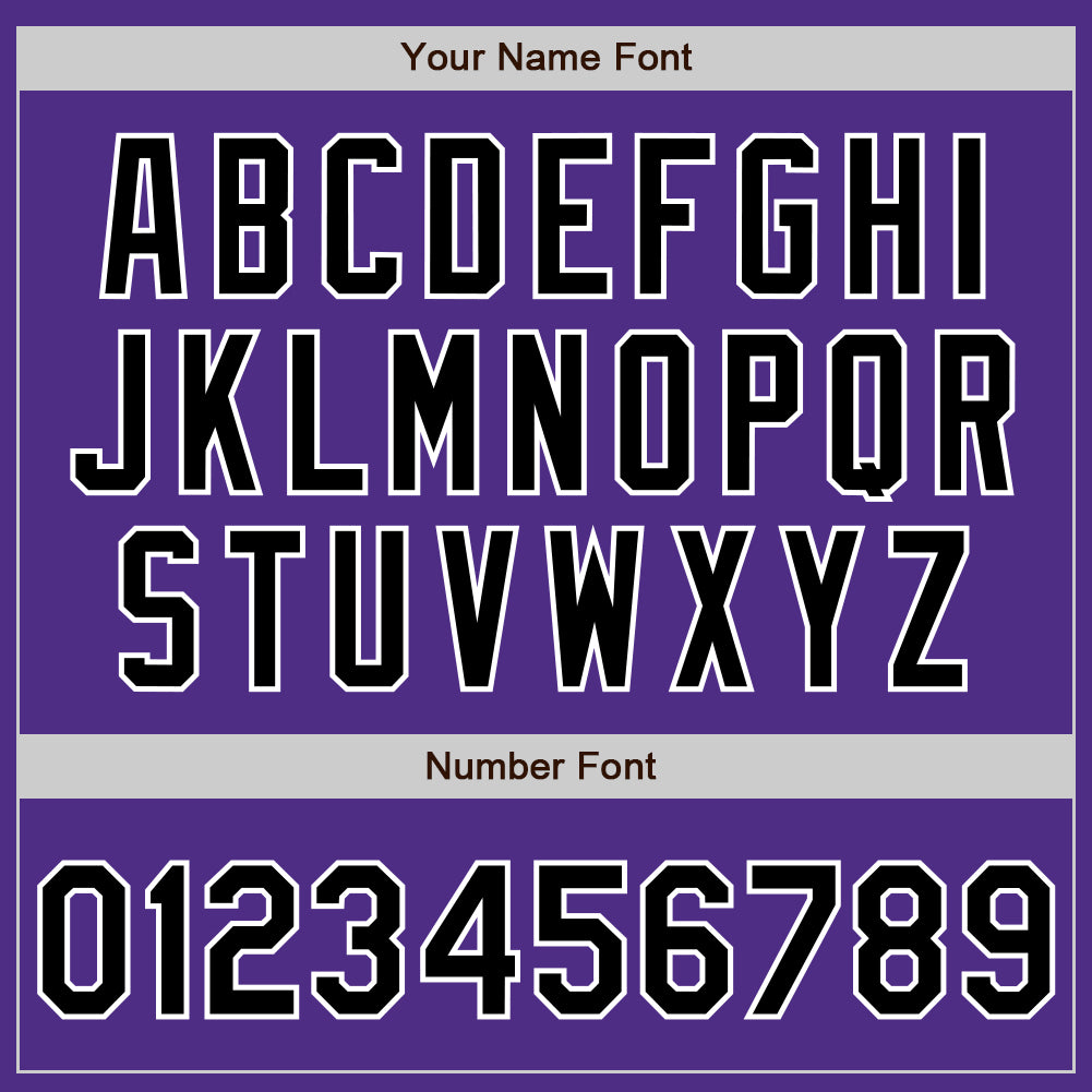 Custom Purple Black-White Two-Button Unisex Softball Jersey Limited