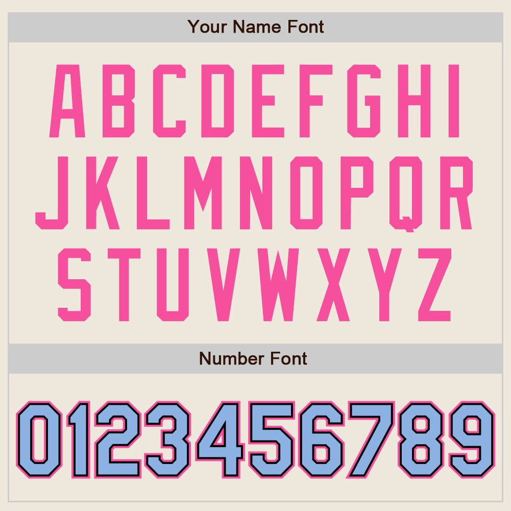 Custom Cream Light Blue Black-Pink Two-Button Unisex Softball Jersey Limited