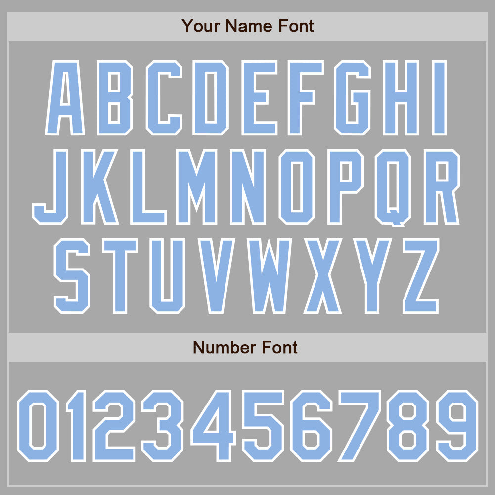 Custom Gray Light Blue-White Two-Button Unisex Softball Jersey Limited