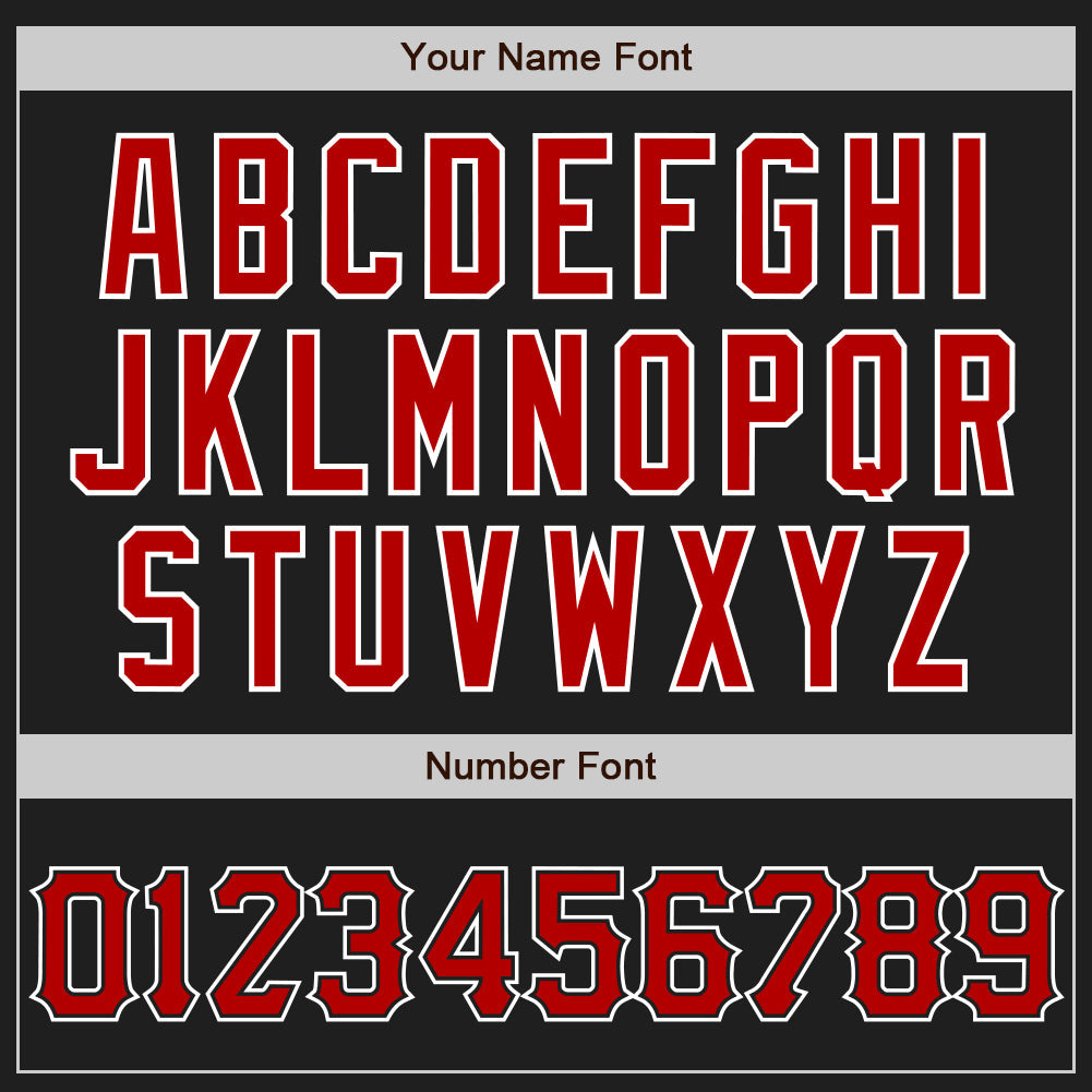 Custom Black Red-White Two-Button Unisex Softball Jersey Limited