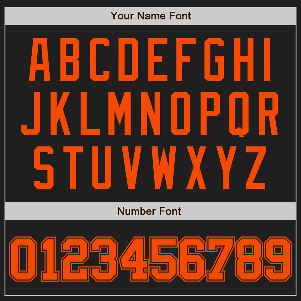 Custom Black Orange Two-Button Unisex Softball Jersey Limited