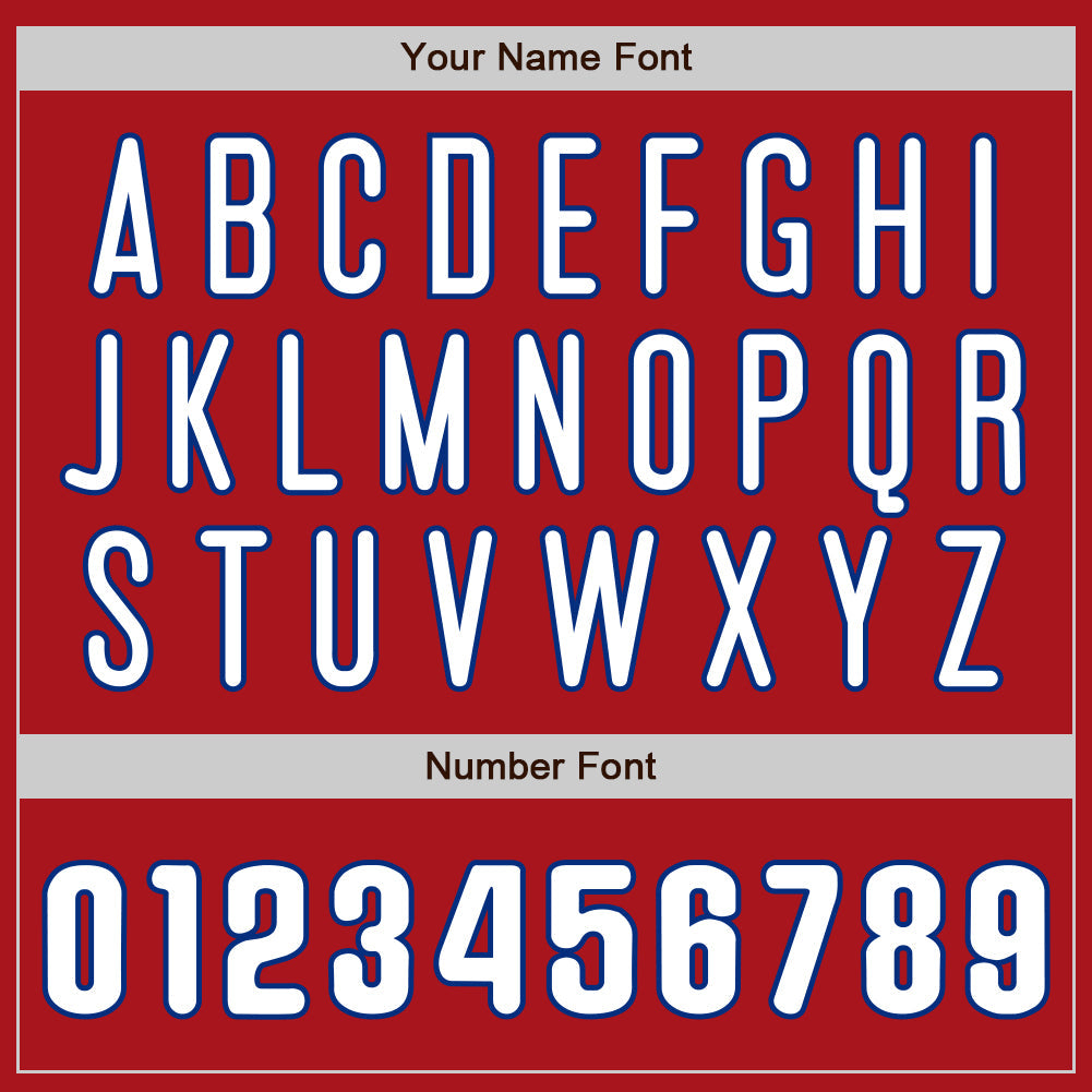 Custom Red White-Royal Two-Button Unisex Softball Jersey Limited