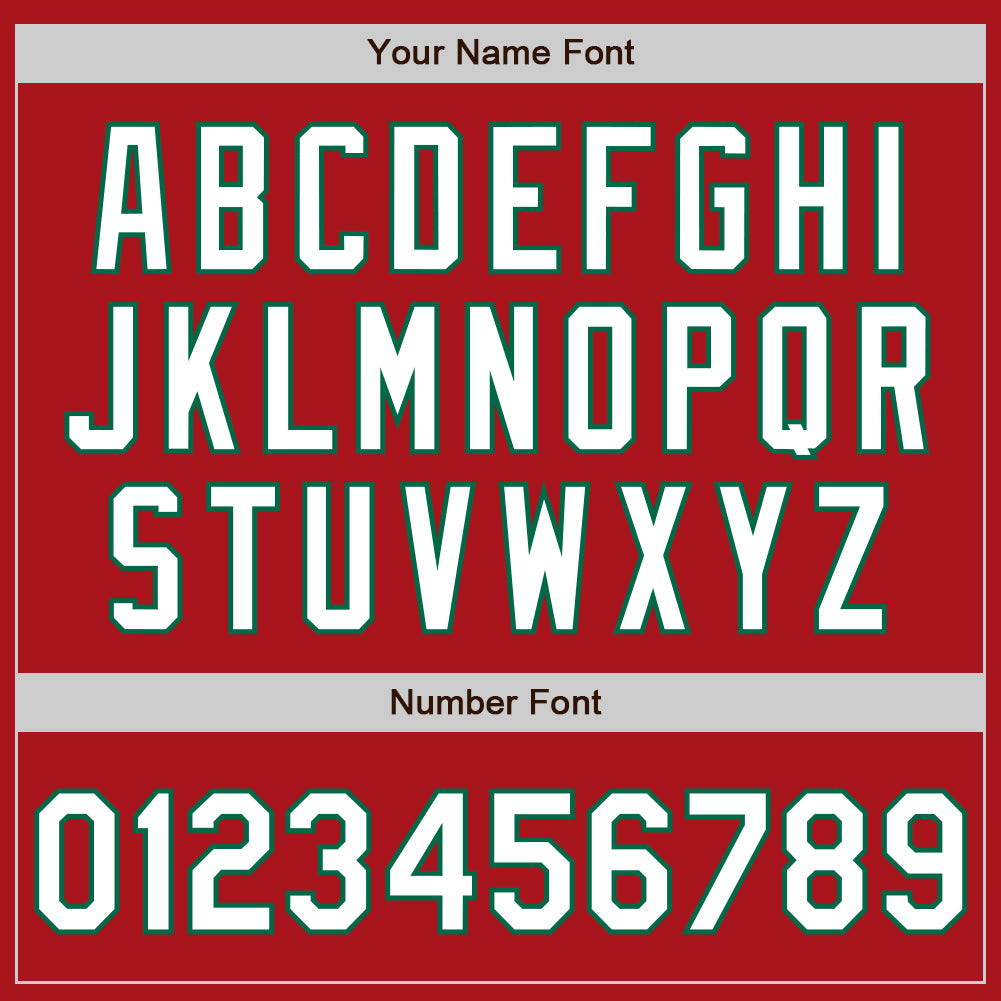 Custom Red White-Kelly Green Two-Button Unisex Softball Jersey Limited