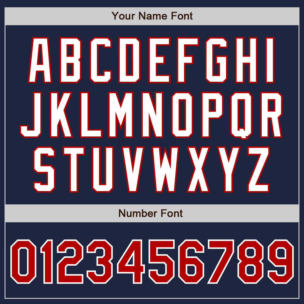 Custom Navy Red-White Two-Button Unisex Softball Jersey Limited