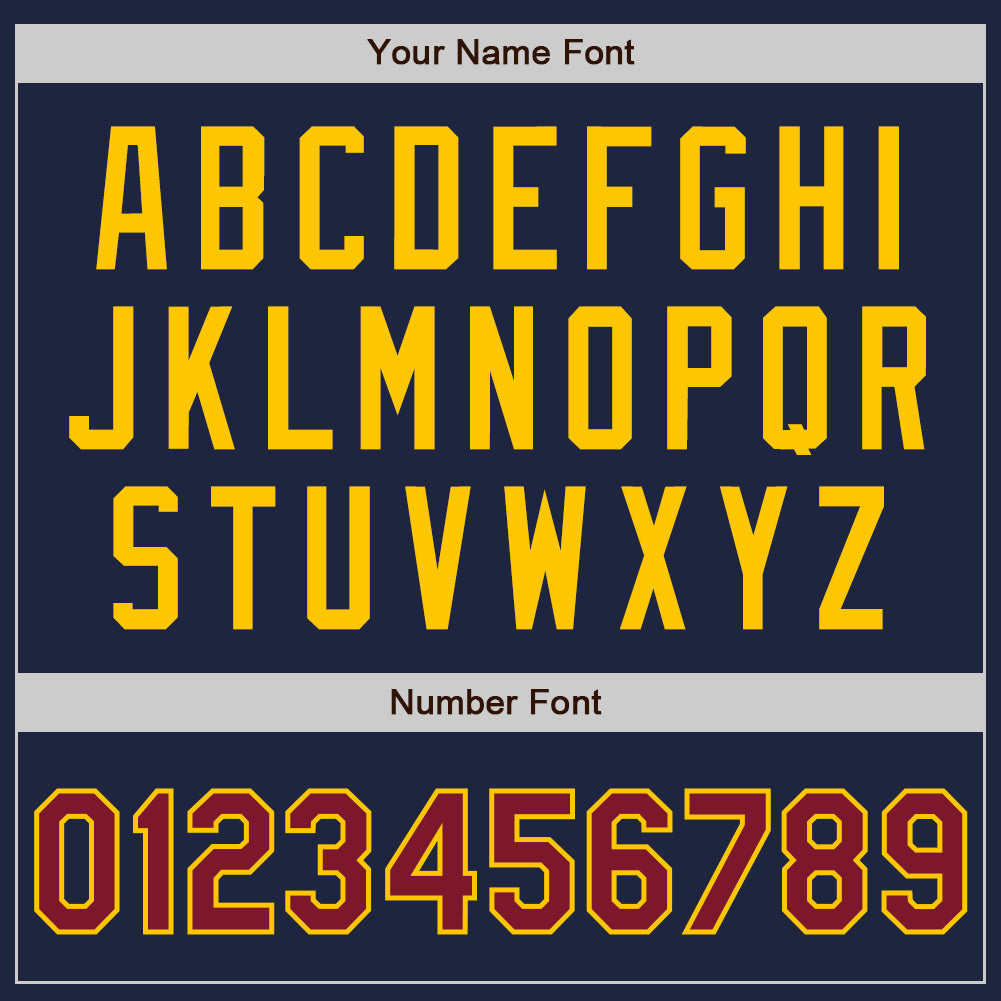 Custom Navy Crimson-Yellow Two-Button Unisex Softball Jersey Limited