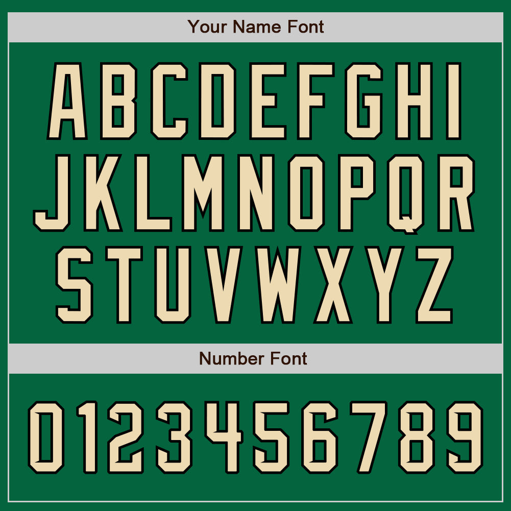 Custom Kelly Green City Cream-Black Two-Button Unisex Softball Jersey Limited