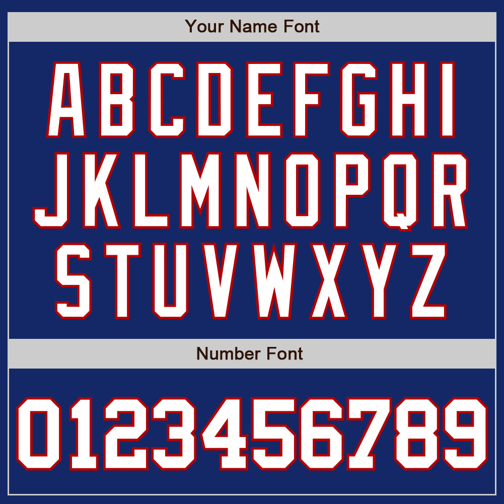 Custom Royal White-Red Two-Button Unisex Softball Jersey Limited