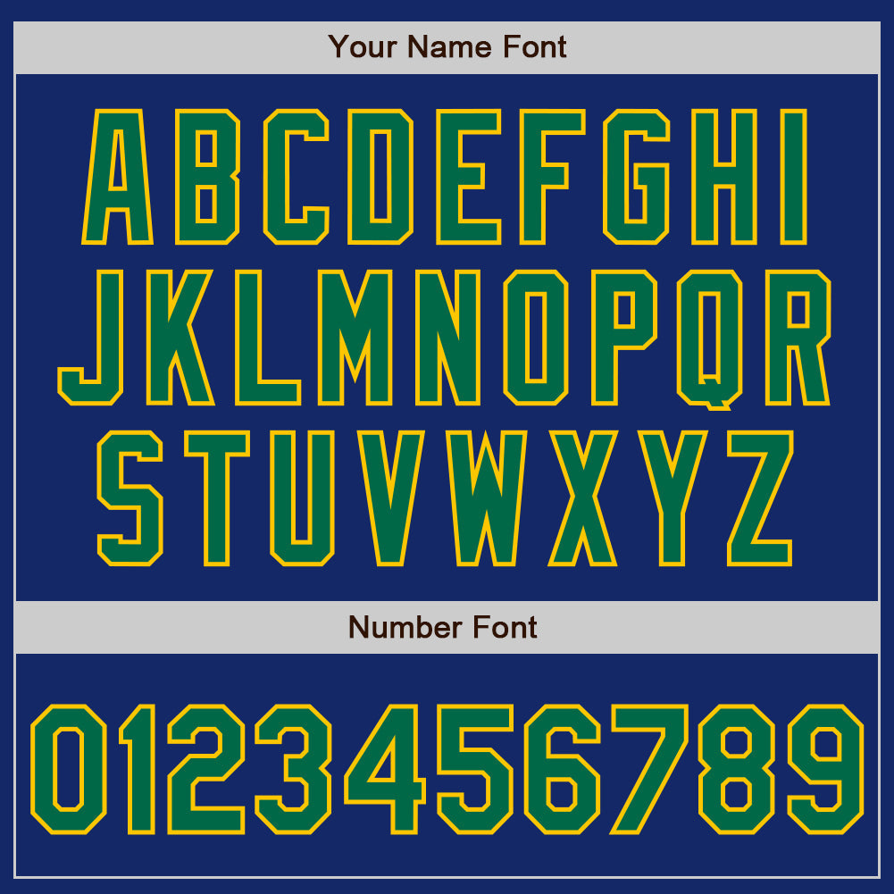 Custom Royal Kelly Green-Yellow Two-Button Unisex Softball Jersey Limited