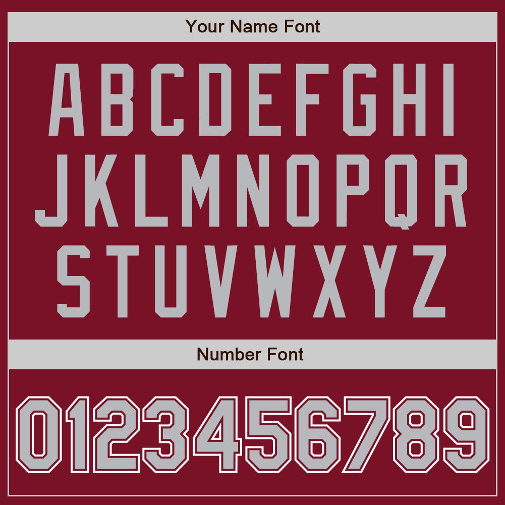 Custom Crimson Gray-White Two-Button Unisex Softball Jersey Limited