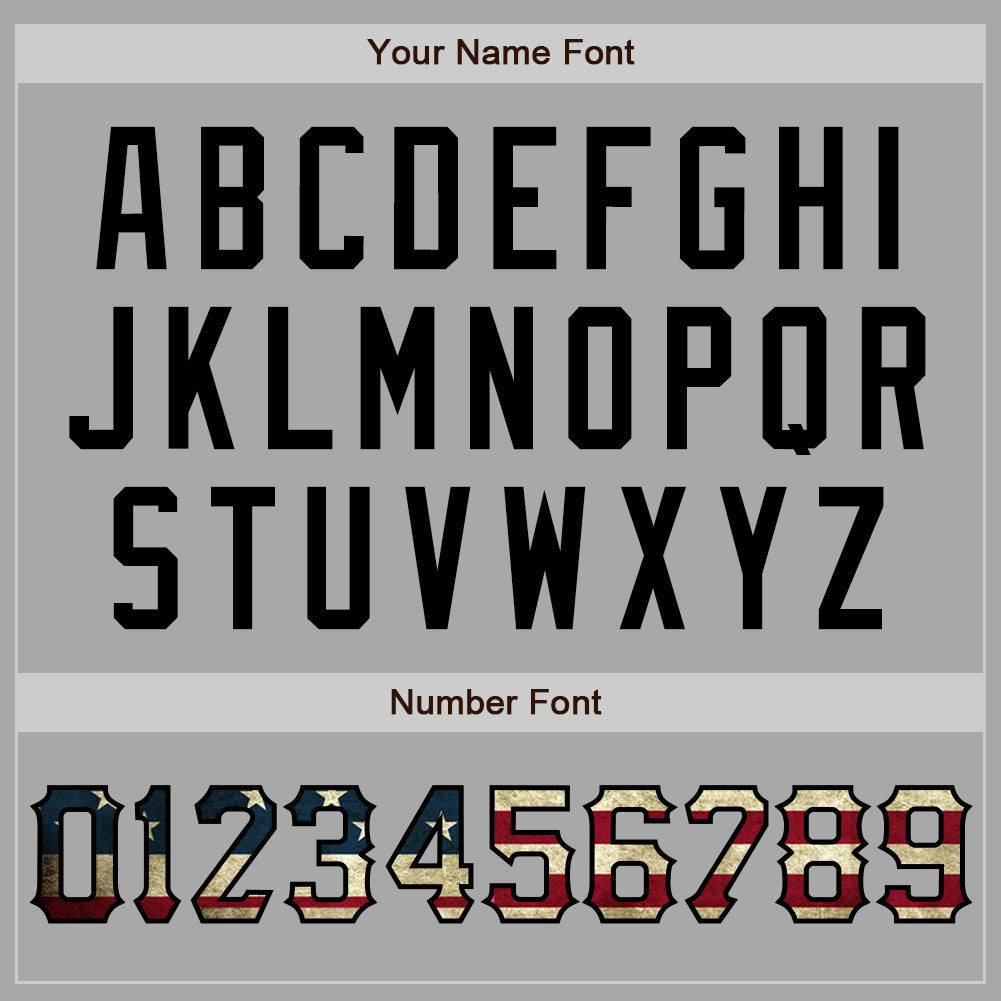 Custom Gray Vintage USA Flag-Black Two-Button Unisex Softball Jersey Limited