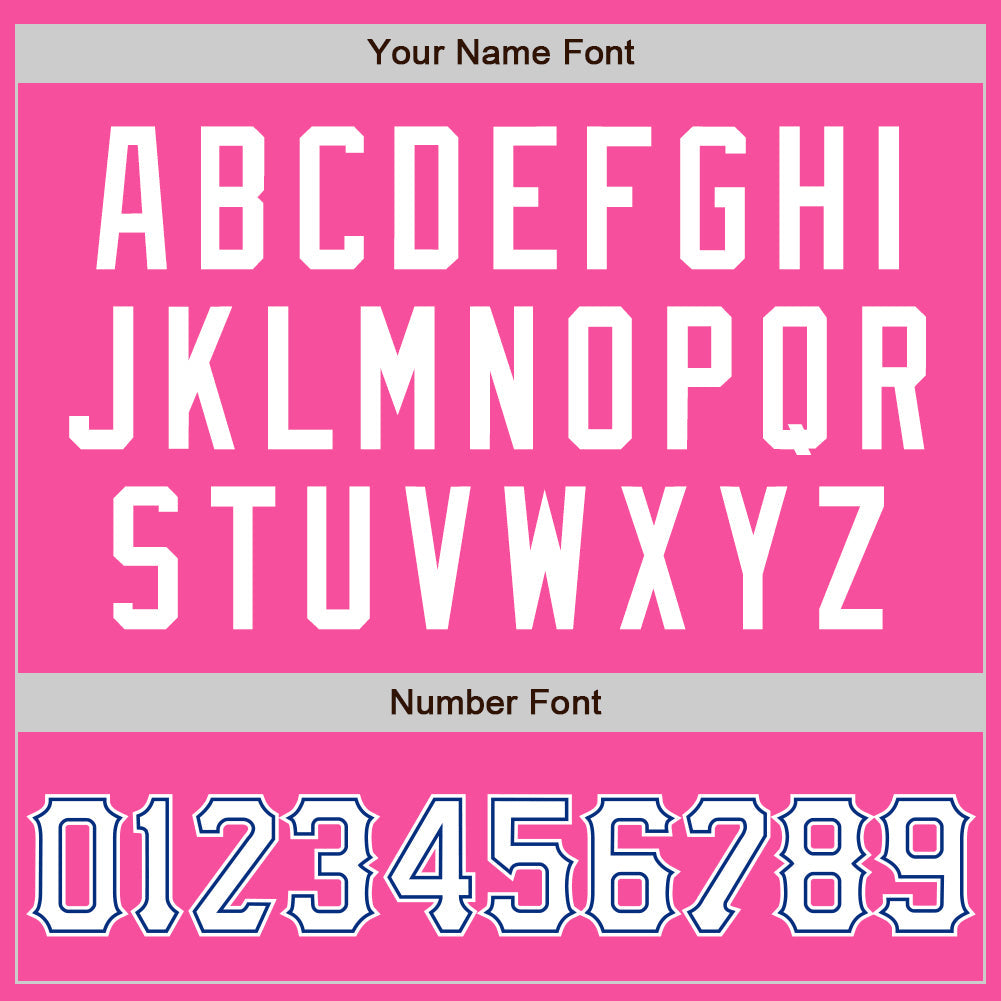 Custom Pink White-Royal Two-Button Unisex Softball Jersey Limited