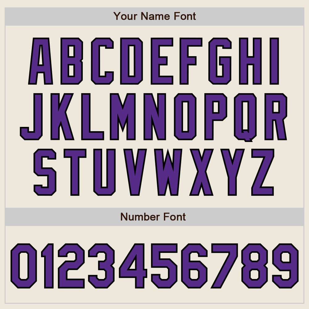 Custom Cream Purple-Black Two-Button Unisex Softball Jersey Limited