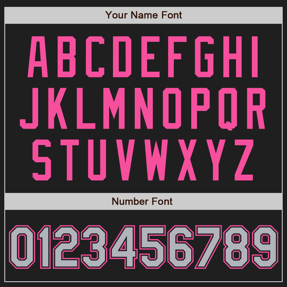 Custom Black Pink Pinstripe Gray Two-Button Unisex Softball Jersey Limited