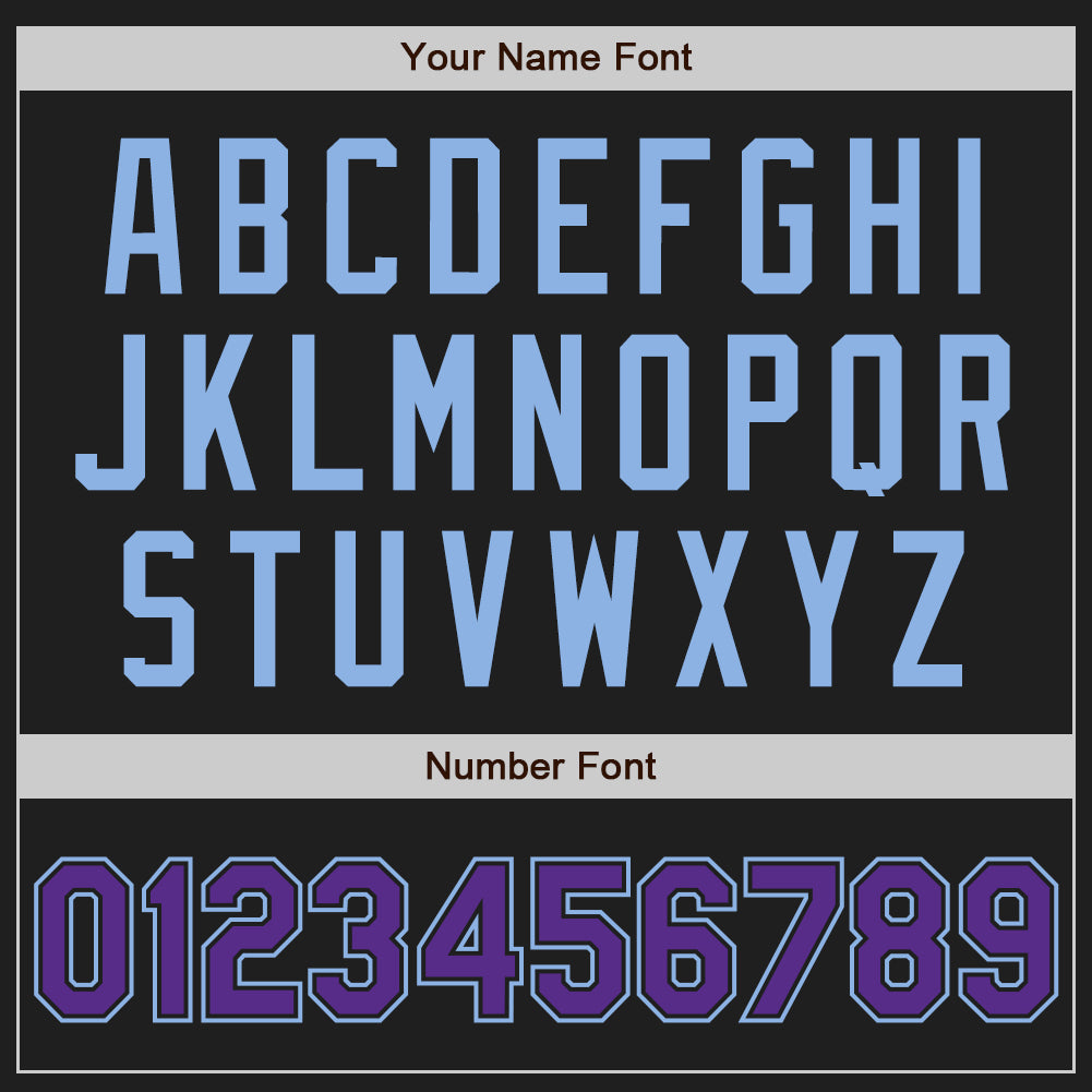 Custom Black Light Blue Pinstripe Purple Two-Button Unisex Softball Jersey Limited