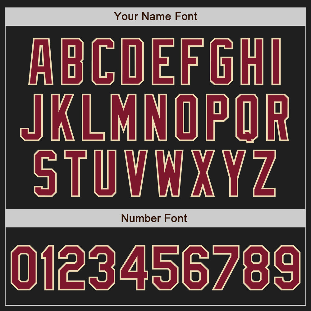 Custom Black Cream Pinstripe Crimson Two-Button Unisex Softball Jersey Limited