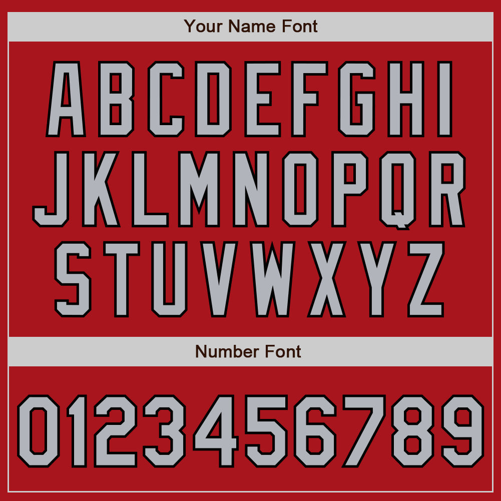 Custom Red Black Pinstripe Gray Two-Button Unisex Softball Jersey Limited