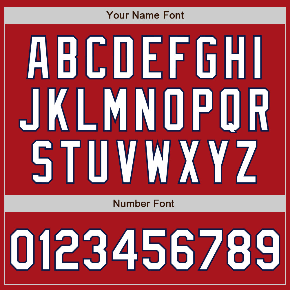 Custom Red Navy Pinstripe White Two-Button Unisex Softball Jersey Limited