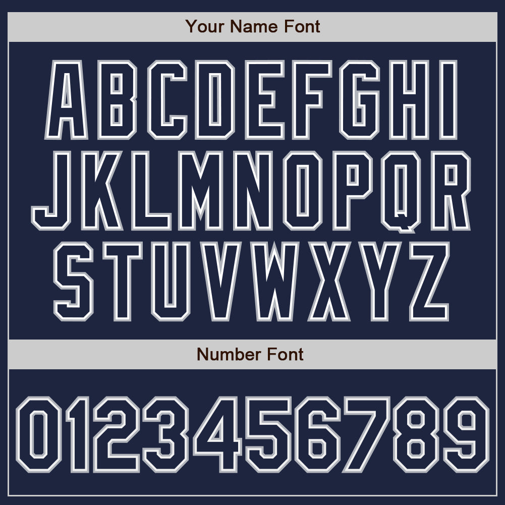 Custom Navy Gray Pinstripe White Two-Button Unisex Softball Jersey Limited