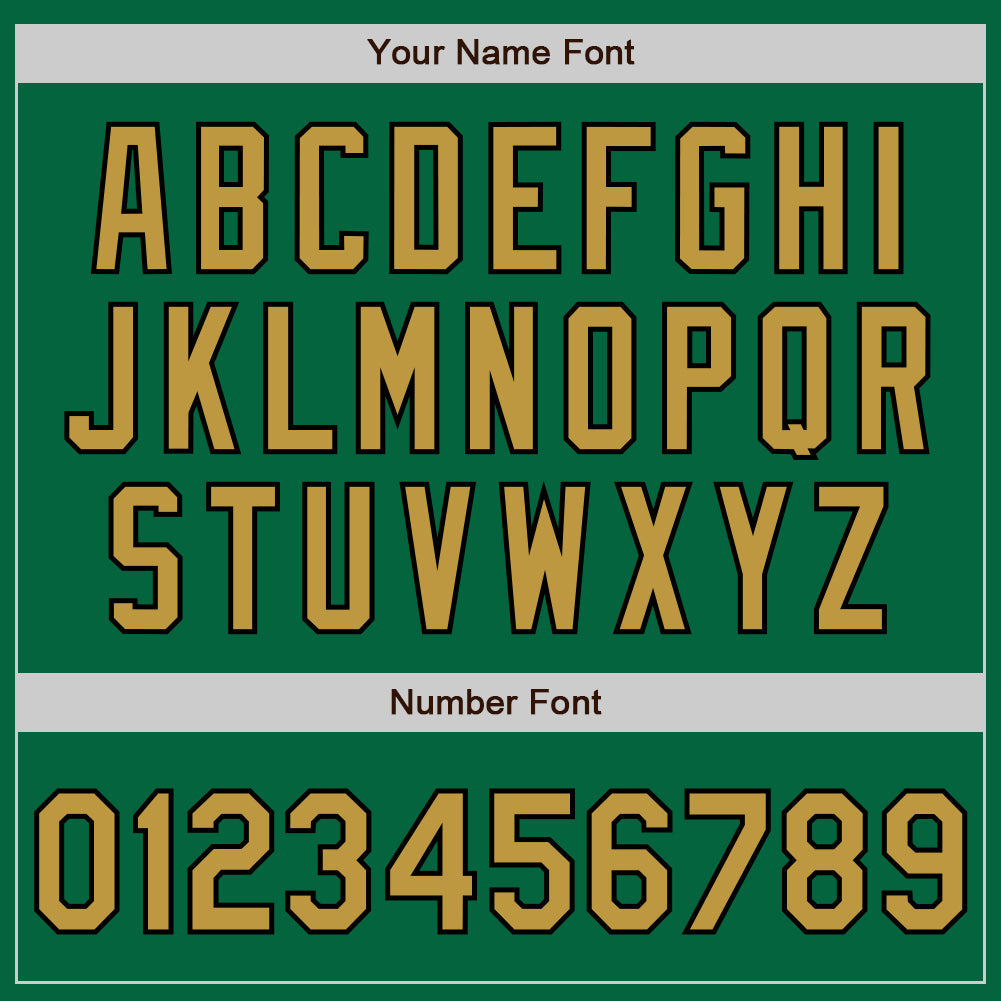 Custom Kelly Green Black Pinstripe Old Gold Two-Button Unisex Softball Jersey Limited