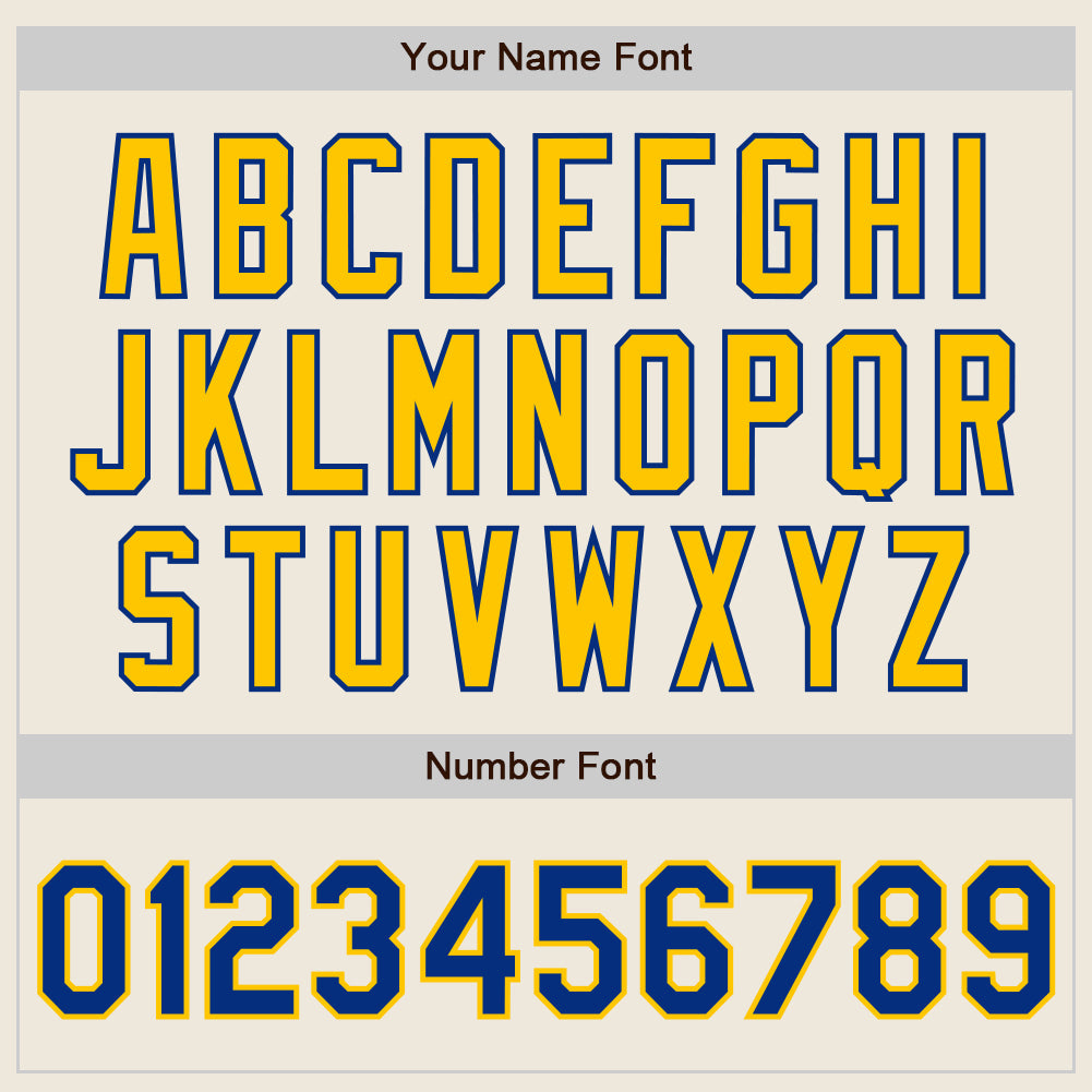 Custom Cream Royal Pinstripe Yellow Two-Button Unisex Softball Jersey Limited