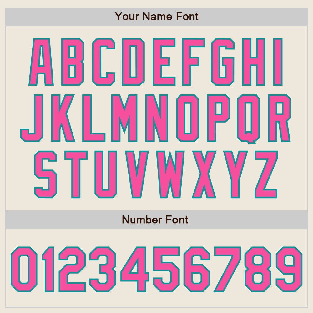 Custom Cream Teal Pinstripe Pink Two-Button Unisex Softball Jersey Limited