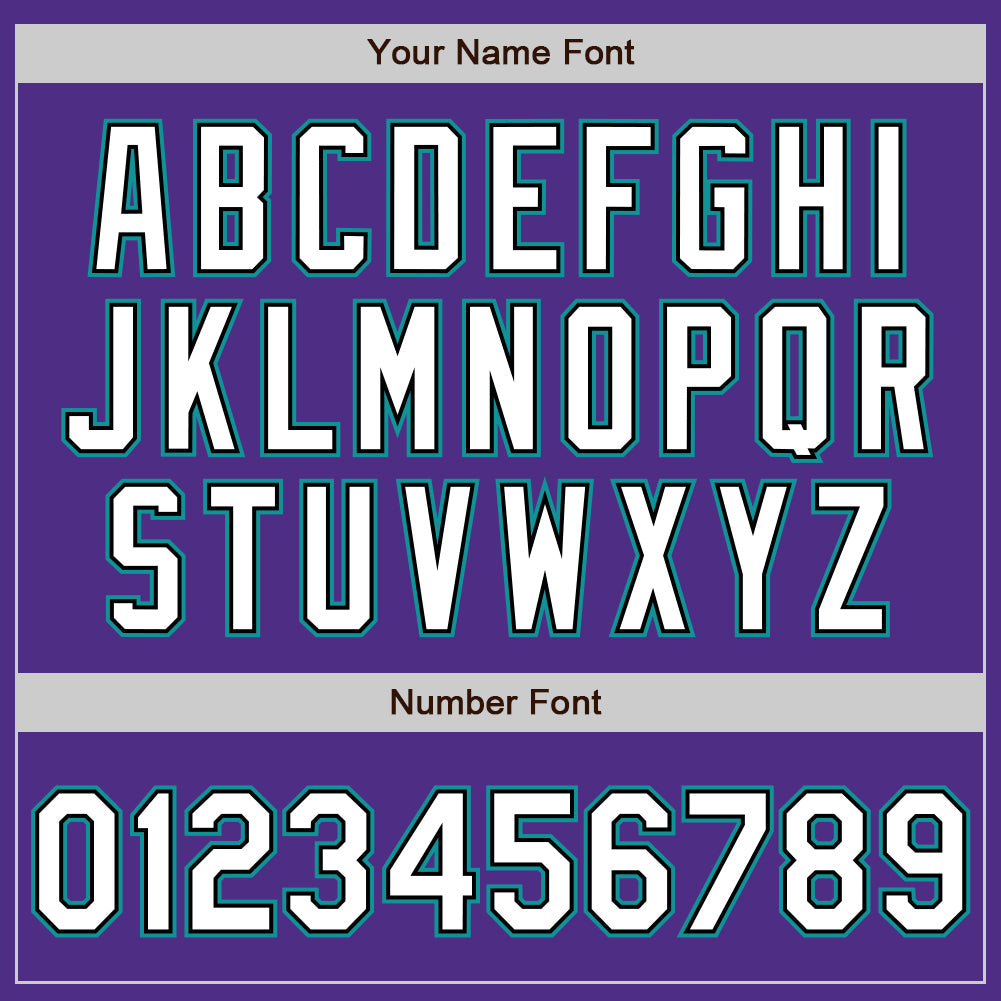 Custom Purple Teal Pinstripe White-Black Two-Button Unisex Softball Jersey Limited